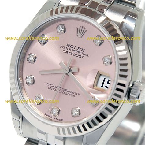 rolex donna cassa rosa